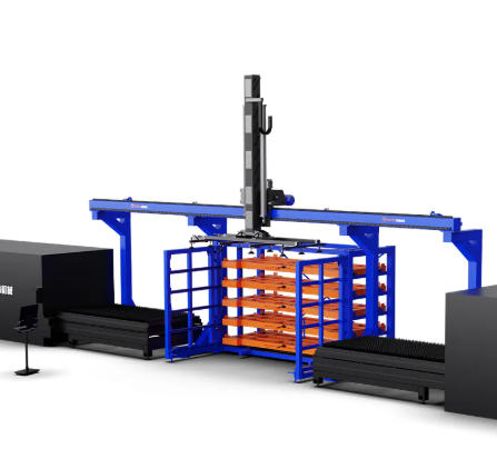 Automation loading and unloading systems for Laser