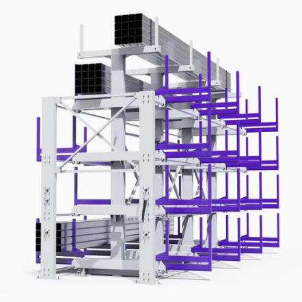 Pipe Telescopic Cantilever Shelf Metal Sheet Warehouse Storage Rack