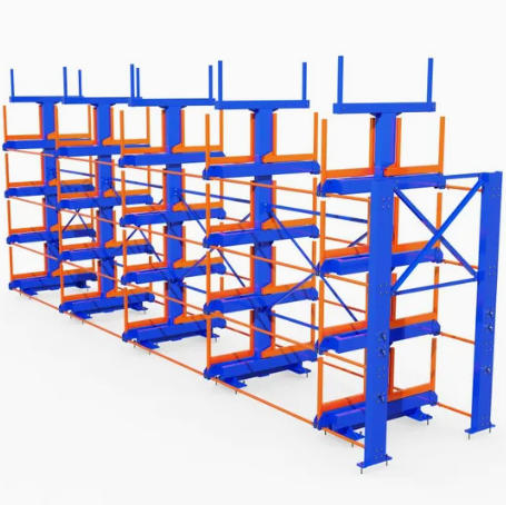 Pipe Telescopic Cantilever Shelf Metal Sheet Warehouse Storage Rack