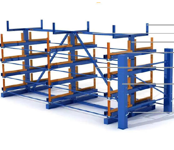 Telescopic Cantilever Shelves Long Materials Storage