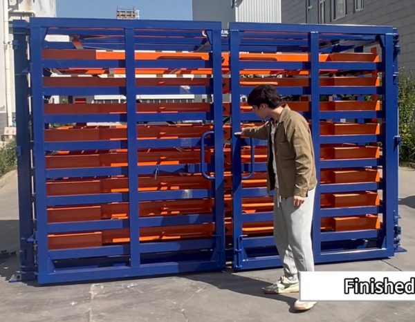 Manual Control Roll out Sheet Metal Rack with Forklift