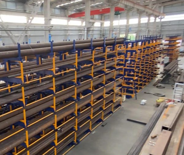 Heavy Duty Telescopic Cantilever Storage System Metal Pipe Storage System Shelves