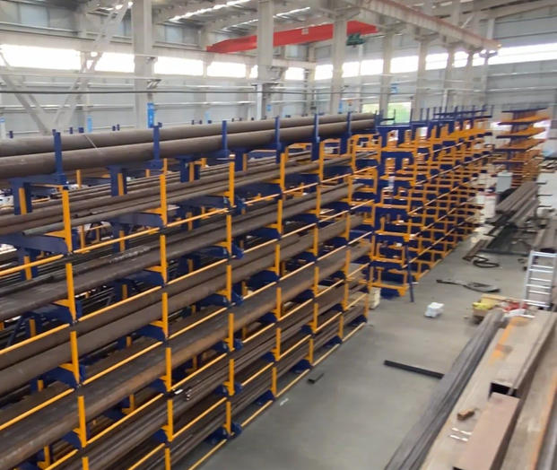 Heavy Duty Telescopic Cantilever Storage System Metal Pipe Storage System Shelves