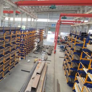 Heavy Duty Telescopic Cantilever Storage System Metal Pipe Storage System Shelves