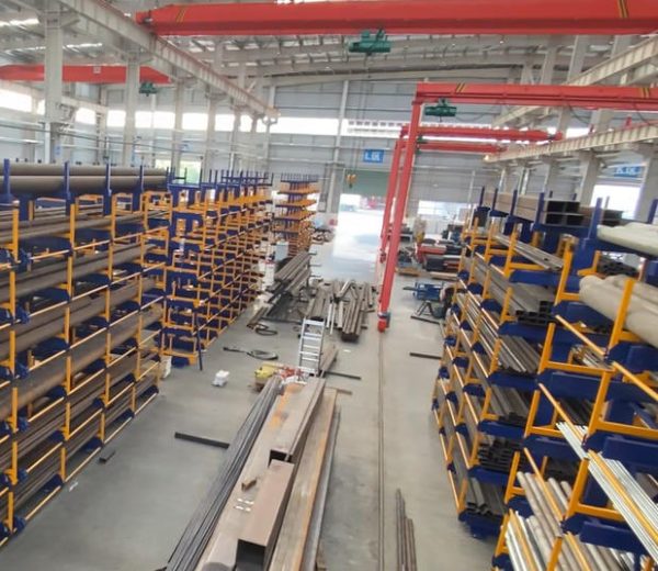 Heavy Duty Telescopic Cantilever Storage System Metal Pipe Storage System Shelves