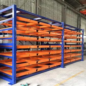 Metal sheet rack horizontal
