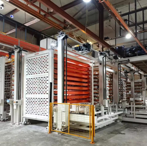 Automatic sheet metal storage tower
