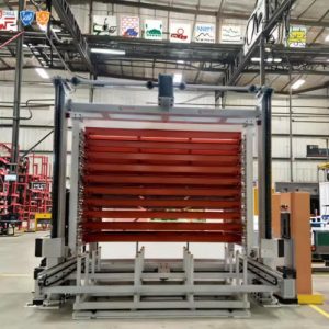 Automatic sheet metal storage tower