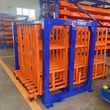 Heavy-Duty Vertical Roll-out Sheet Racks for Steel Scrap