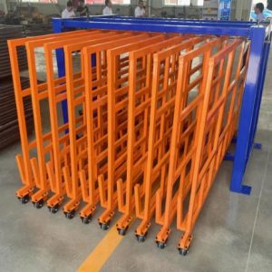 Heavy-Duty Vertical Roll-out Sheet Racks for Steel Scrap
