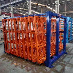 Heavy-Duty Vertical Roll-out Sheet Racks for Steel Scrap