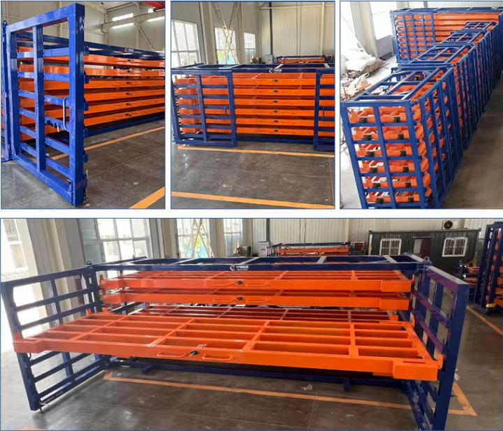 Steel plate rack for workshop yard