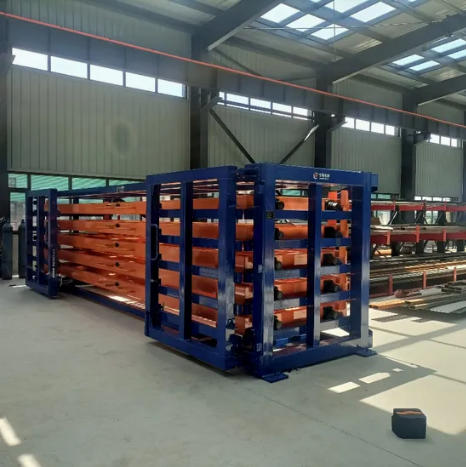 Heavy duty pneumatic roll out racks