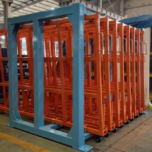 Vertical Roll-Out Sheet Racks for Space Optimization