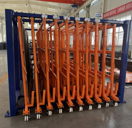 Vertical Roll-Out Sheet Racks for Space Optimization