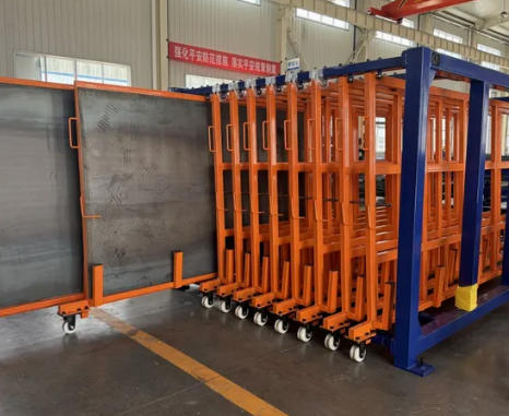 Vertical Roll-Out Sheet Racks for Space Optimization