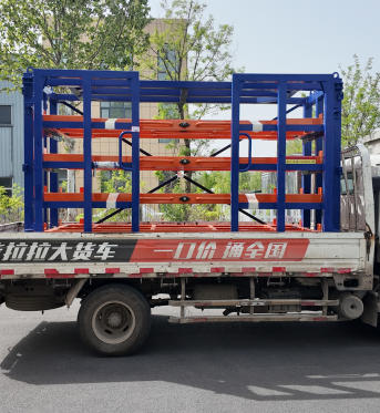 Horizontal Heavy Duty Storage Shelving with Pull-out Drawers for Steel Plates