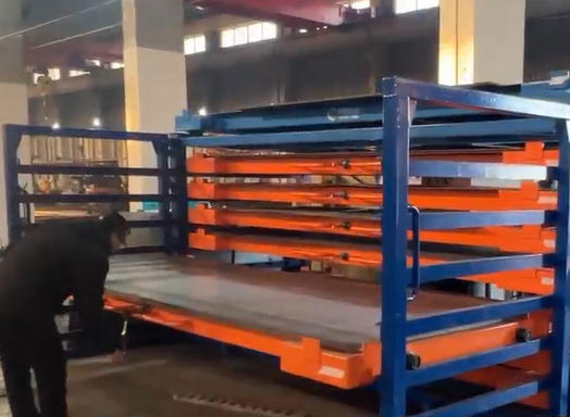 Drawer style board shelving system