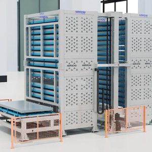 Double-Tower Sheet Material Automated Storage and Retrieval System