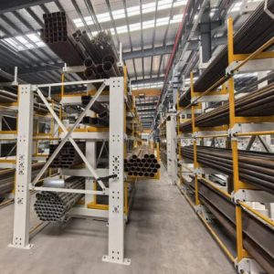 High-Capacity Electric Telescopic Cantilever Shelves for Efficient Storage