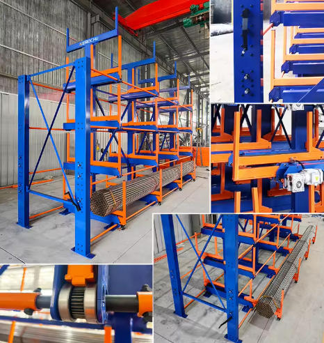 Foldable Roll Telescopic Cantilever Pipe Racks Double – Space-Saving Innovation for High-Density Pipe Storage