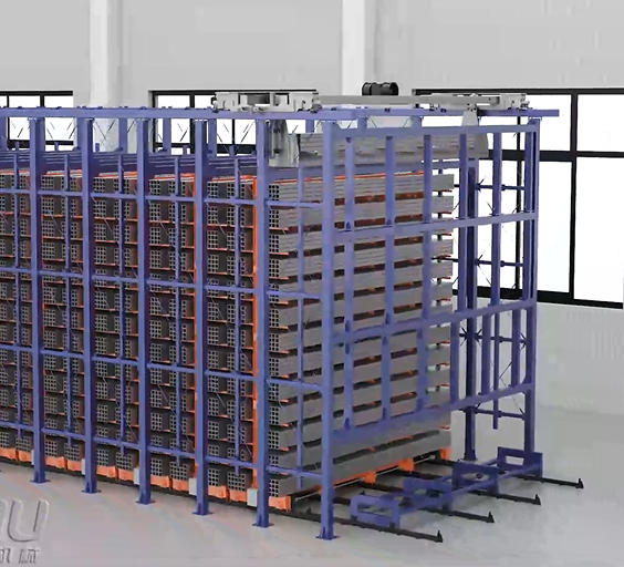 Top-mounted Mobile Metal Tube Rack Storage System