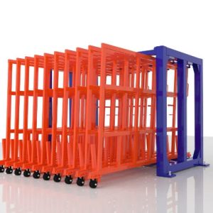 Heavy-Duty Vertical Roll-Out Sheet Rack for Efficient Workshop Organization