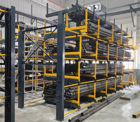 Adjustable Telescopic Storage Racks for Metal Pipes