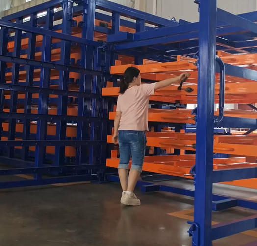 Drawer-Style Sliding Sheet Metal Storage Rack – Efficient & Safe Material Handling